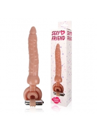 Телесная насадка на член Sexy Friend для двойного проникновения - 18 см. - Bior toys - купить с доставкой в Санкт-Петербурге