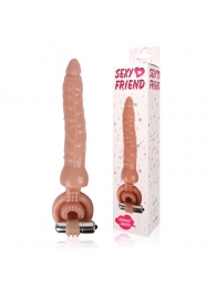 Телесная насадка на член Sexy Friend для двойного проникновения - 18 см. - Bior toys - купить с доставкой в Санкт-Петербурге