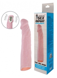 Телесная насадка с вибрацией Sex Expert - 18 см. - Sex Expert - в Санкт-Петербурге купить с доставкой