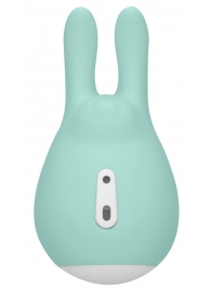 Зеленый клиторальный стимулятор Sugar Bunny с ушками - 9,5 см. - Shots Media BV
