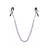 Зажимы для сосков с фиолетовой цепочкой Sweet Caress Nipple Chain - Sweet Caress - купить с доставкой в Санкт-Петербурге
