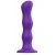 Фиолетовая насадка Strap-On-Me Dildo Geisha Balls size XL - Strap-on-me - купить с доставкой в Санкт-Петербурге