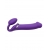 Фиолетовый безремневой вибрострапон Silicone Bendable Strap-On - size XL - Strap-on-me - купить с доставкой в Санкт-Петербурге