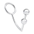 Кольцо на пенис с анальным стимулятором Two Bead Stainless Steel Anal Hook   Cock Ring - BlueLine - в Санкт-Петербурге купить с доставкой
