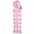 Гелевая розовая насадка на фаллос с шипами - 12 см. - Toyfa Basic - в Санкт-Петербурге купить с доставкой