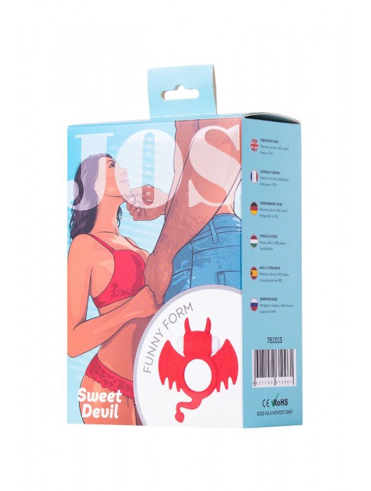 Красное эрекционное кольцо на пенис JOS COCKY DEVIL - JOS - в Санкт-Петербурге купить с доставкой