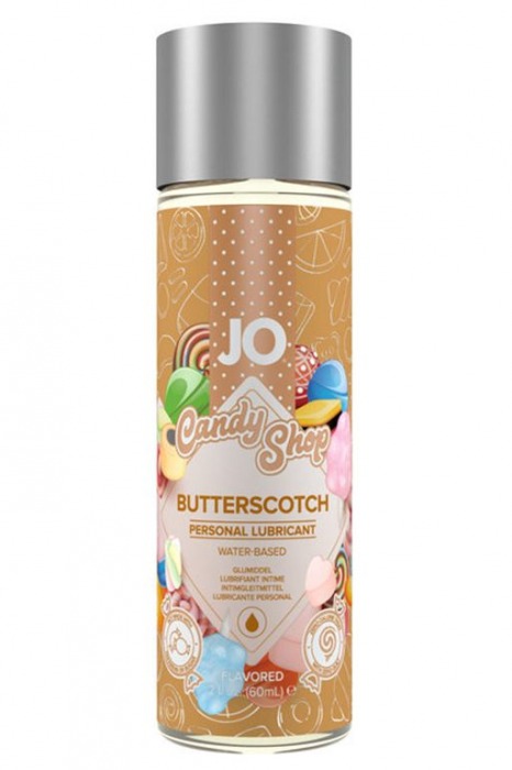 Смазка на водной основе Candy Shop Butterscotch с ароматом ирисок - 60 мл. - System JO - купить с доставкой в Санкт-Петербурге