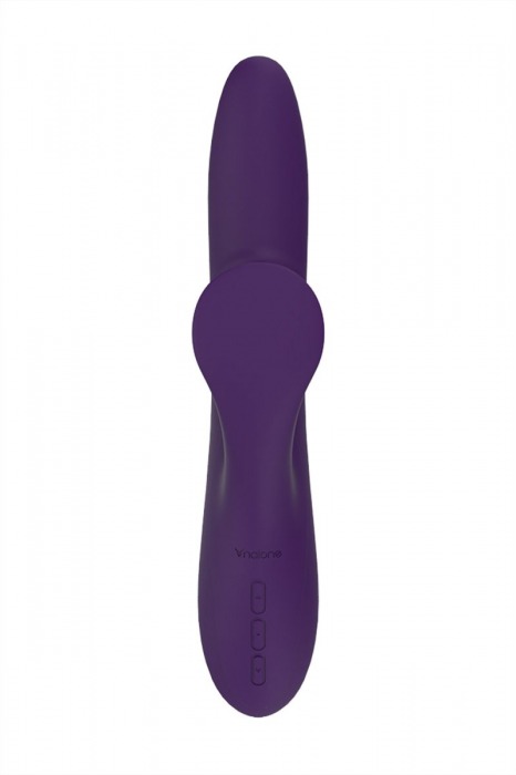 Фиолетовый вибратор с клиторальным стимулятором Nalone Peri - 23,3 см. - Nalone