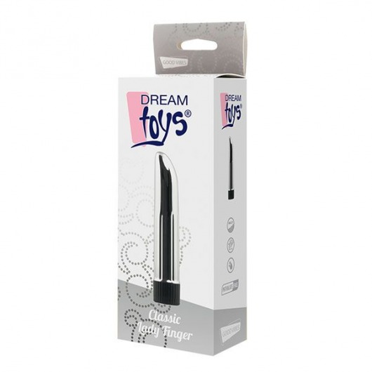 Серебристый многоскоростной вибромассажер Lady Finger - 12 см. - Dream Toys