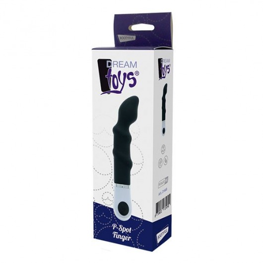 Черный анальный вибромассажер P-SPOT FINGER - Dream Toys - в Санкт-Петербурге купить с доставкой