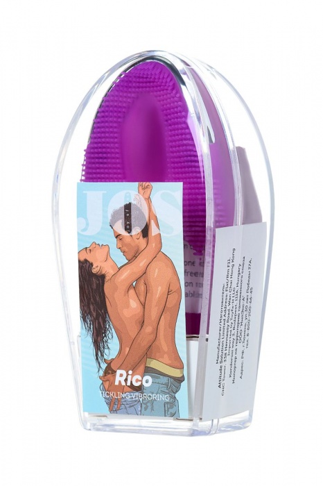 Фиолетовое перезаряжаемое виброкольцо с ресничками JOS  RICO - JOS - в Санкт-Петербурге купить с доставкой