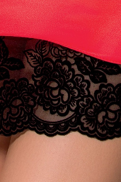 Соблазнительная сорочка Polina с кружевной отделкой - Passion купить с доставкой