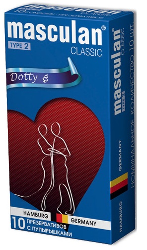 Розовые презервативы Masculan Classic Dotty с пупырышками - 10 шт. - Masculan - купить с доставкой в Санкт-Петербурге