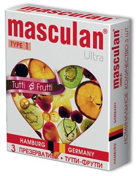 Жёлтые презервативы Masculan Ultra Tutti-Frutti с фруктовым ароматом - 3 шт. - Masculan - купить с доставкой в Санкт-Петербурге