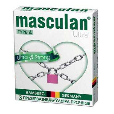 Чёрные ультрапрочные презервативы Masculan Ultra Strong - 3 шт. - Masculan - купить с доставкой в Санкт-Петербурге