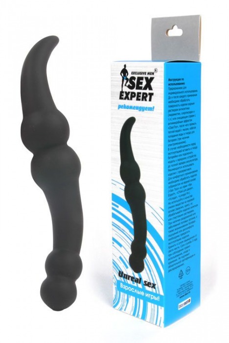 Чёрный стимулятор простаты Sex Expert - 20 см. - Bior toys - в Санкт-Петербурге купить с доставкой