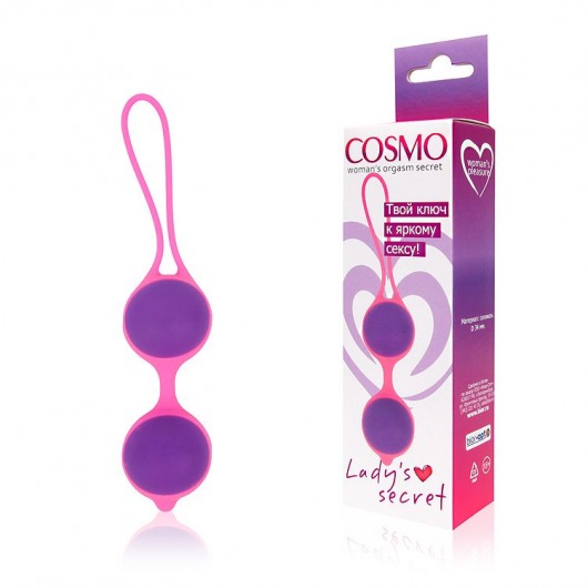 Фиолетово-розовые вагинальные шарики Cosmo - Cosmo