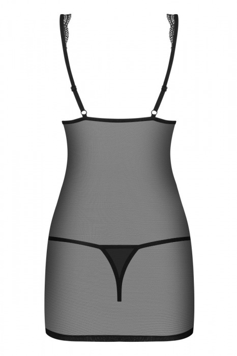 Соблазнительная коротенькая сорочка с кружевом - Obsessive купить с доставкой