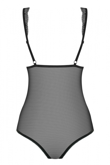 Соблазнительное полупрозрачное боди с кружевом - Obsessive купить с доставкой