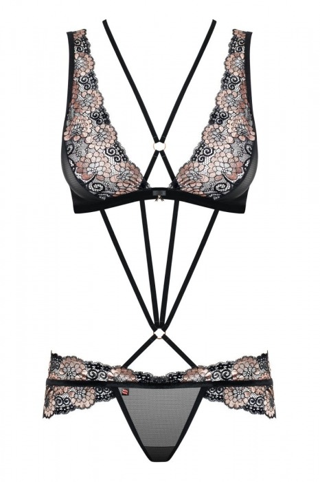 Изысканный комплект белья с цветочным кружевом - Obsessive купить с доставкой