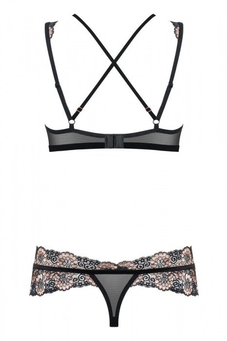 Изысканный комплект белья с цветочным кружевом - Obsessive купить с доставкой