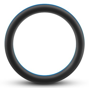Черно-синее эрекционное кольцо Silicone Go Pro Cock Ring - Blush Novelties - в Санкт-Петербурге купить с доставкой