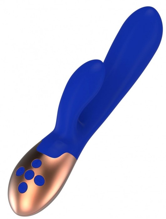 Синий вибратор Exquisite с подогревом - 20,5 см. - Shots Media BV