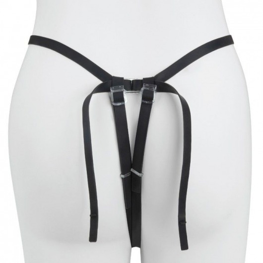 Черный страпон с вибратором Mojo Ghia - Seven Creations - купить с доставкой в Санкт-Петербурге