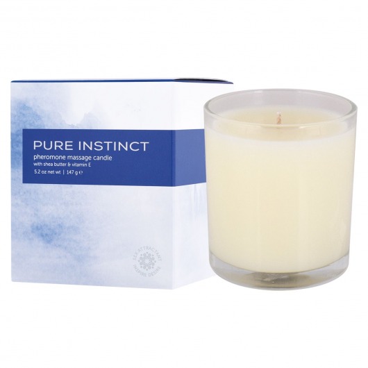 Свеча для массажа с феромонами Pure Instinct True Blue - 147 гр. - Pure Instinct - купить с доставкой в Санкт-Петербурге