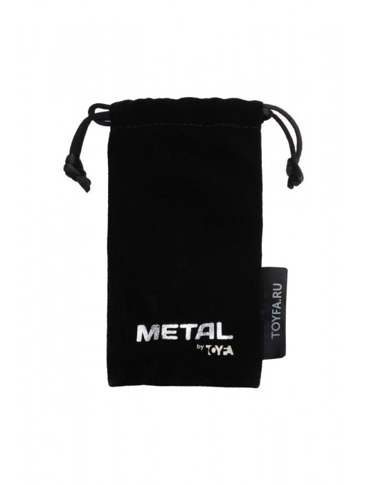 Большая серебристая коническая анальная пробка с красным кристаллом - 7,2 см. - ToyFa - купить с доставкой в Санкт-Петербурге