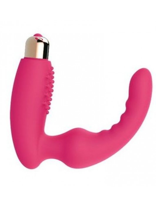 Розовый вибростумулятор простаты с изогнутым кончиком - Bior toys - в Санкт-Петербурге купить с доставкой