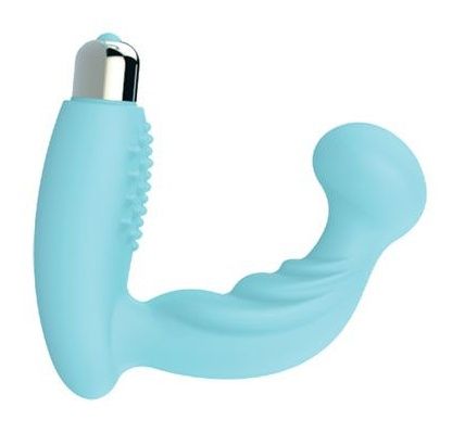 Голубой вибромассажер простаты с круглым кончиком - Bior toys - в Санкт-Петербурге купить с доставкой