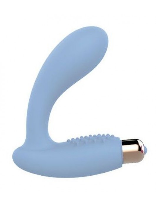 Голубой овальный гладкий вибростимулятор простаты - Bior toys - в Санкт-Петербурге купить с доставкой