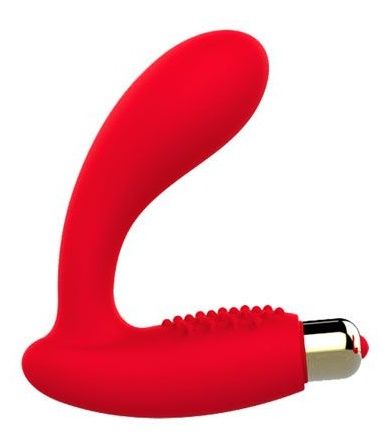 Красный овальный гладкий вибростимулятор простаты - Bior toys - в Санкт-Петербурге купить с доставкой