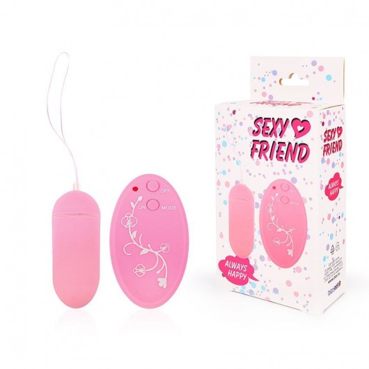 Розовое виброяйцо Sexy Friend с 10 режимами вибрации - Bior toys