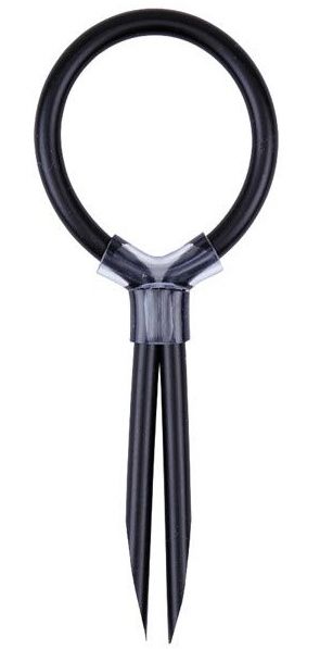 Черное силиконовое эрекционное кольцо-лассо Sex Expert - Bior toys - в Санкт-Петербурге купить с доставкой