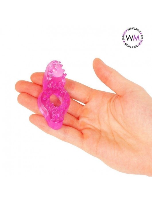 Розовое эрекционное кольцо с бугорками - Erowoman-Eroman - в Санкт-Петербурге купить с доставкой