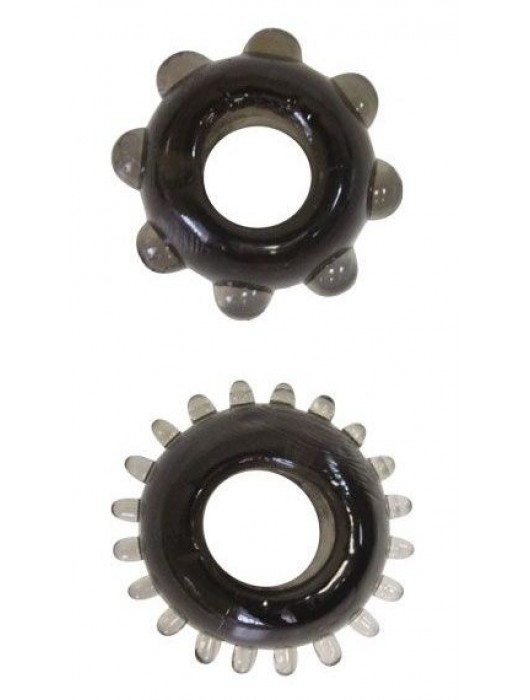 Набор из 2 эрекционных черных колец - Sex Expert - в Санкт-Петербурге купить с доставкой