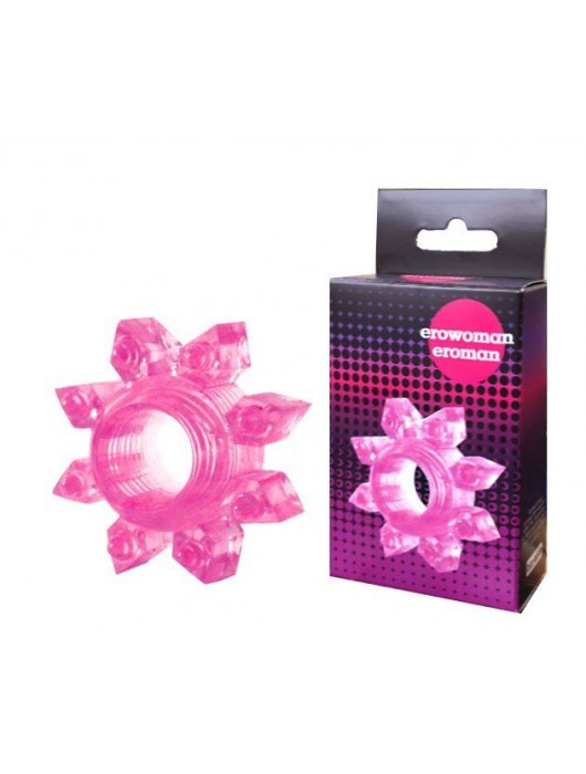 Розовое эрекционное кольцо Cockring star - Erowoman-Eroman - в Санкт-Петербурге купить с доставкой