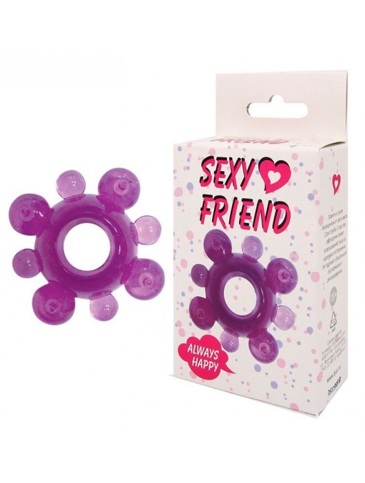 Фиолетовое эрекционное кольцо Sexy Friend - 1137 - в Санкт-Петербурге купить с доставкой