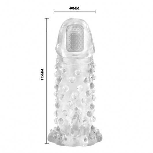 Закрытая прозрачная вибронасадка на пенис Sexy Friend - 13,5 см. - Bior toys - в Санкт-Петербурге купить с доставкой