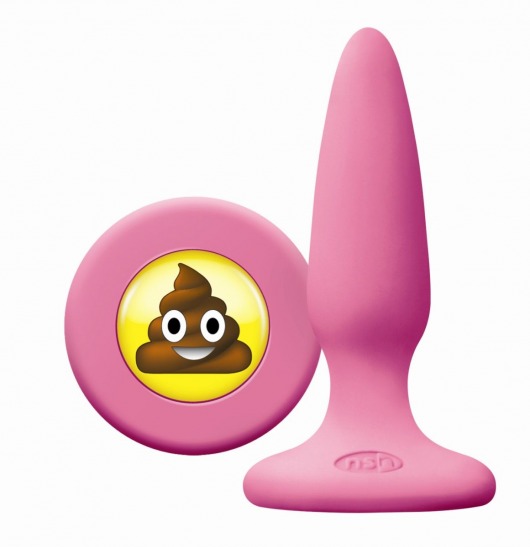 Розовая силиконовая пробка Emoji SHT - 8,6 см. - NS Novelties - купить с доставкой в Санкт-Петербурге