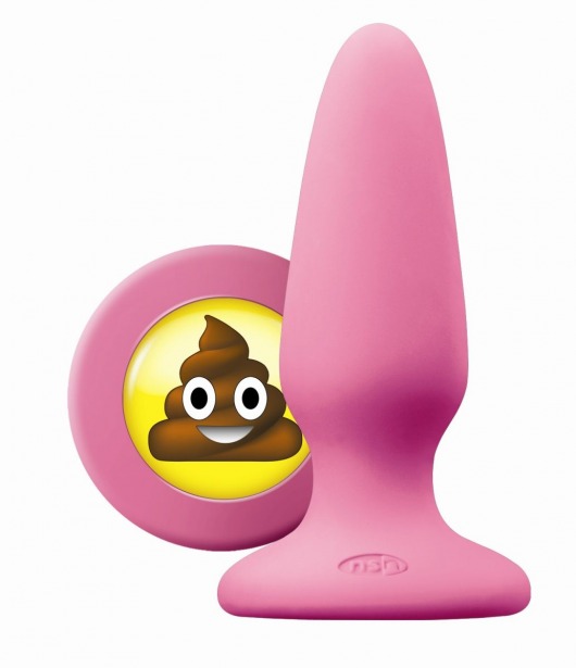 Розовая силиконовая пробка среднего размера Emoji SHT - 10,2 см. - NS Novelties - купить с доставкой в Санкт-Петербурге