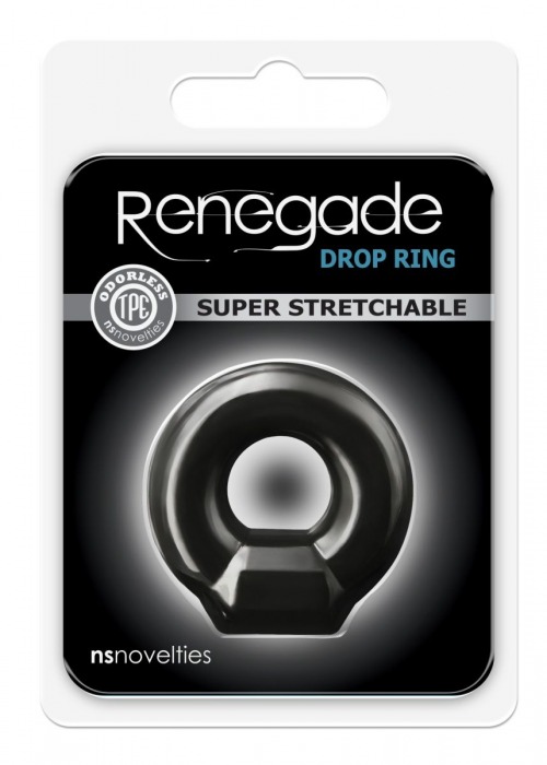 Черное эрекционное кольцо Drop Ring - NS Novelties - в Санкт-Петербурге купить с доставкой