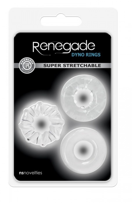 Набор прозрачных эрекционных колец Dyno Rings - NS Novelties - в Санкт-Петербурге купить с доставкой