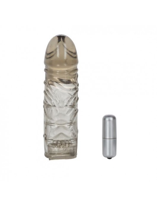 Дымчатая удлиняющая насадка с вибропулей Extend it Up! - 12,75 см. - California Exotic Novelties - в Санкт-Петербурге купить с доставкой