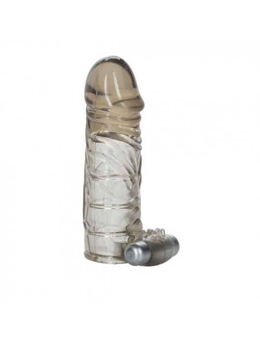 Дымчатая удлиняющая насадка с вибропулей Extend it Up! - 12,75 см. - California Exotic Novelties - в Санкт-Петербурге купить с доставкой