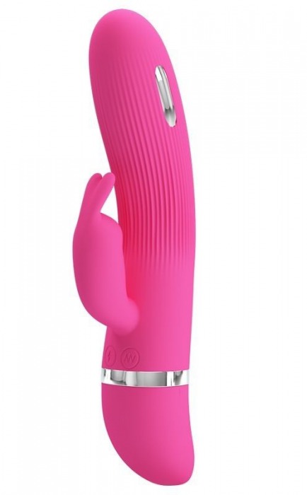 Розовый вибратор Ingram с электростимуляцией - 19,2 см. - Baile - купить с доставкой в Санкт-Петербурге