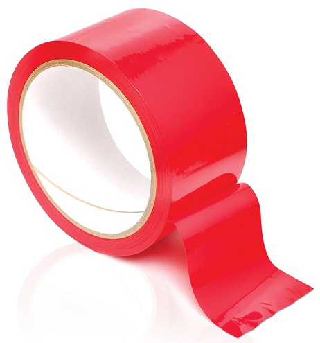 Красная самоклеющаяся лента для связывания Pleasure Tape - 10,7 м. - Pipedream - купить с доставкой в Санкт-Петербурге