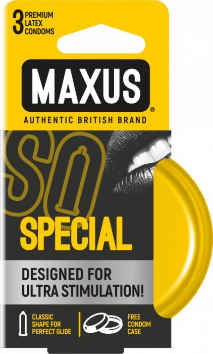 Презервативы с точками и рёбрами в железном кейсе MAXUS Special - 3 шт. - Maxus - купить с доставкой в Санкт-Петербурге